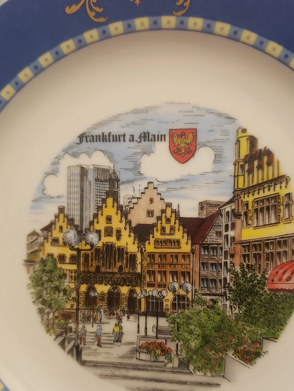 Vtg Kleiber Bavavarian Souvenir Plate - Frankfurt a. Main - 7.5